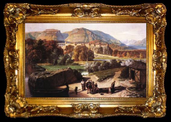 framed  Octave Penguilly - L Haridon Roman Villa Built on the Foothills of the Dauphinois Alps Shortly after the Conquest of the Gauls, ta009-2